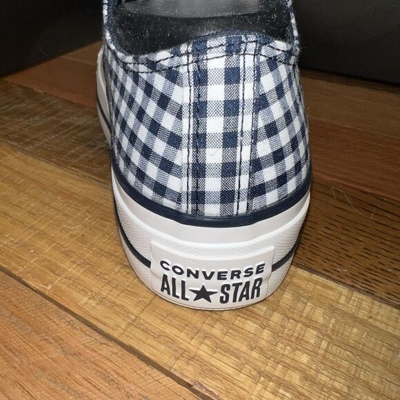 New Women’s Converse Chuck Taylor All Star Lift Gingham Obsidian - A13664C - Picture 6 of 9